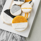 Sweets Indeed Metallic Sugar Crystals 4-Pack – 4.52 oz | Black, Gold, Silver & White Sparkling Sugars in Individual Jars | Premium Baking & Decorating Sugars for Holidays, Parties & Desserts