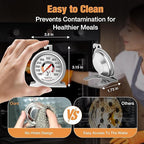 2-Pack Oven Thermometer, Upgraded 100-600°F No-Holes Non-Discoloring Easy-to-Clean for Healthier Cooking, Easy-to-Read with Large Bright Numbers for Gas & Electric Ovens, Grills, and Smokers