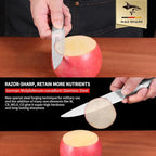 MAD SHARK Paring Knife 5 inch Paring Knives, Small Kitchen Knife, German Stainless Steel Vegetable Knife, Ergonomic Handle Design, Unique Gift for Men/Women