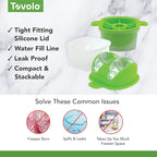 Tovolo Ice Cubes Mold Pack of 2 Large Craft Ice Molds for Whiskey Bourbon Cocktails, Easy Fill No Leak Silicone Ice Molds Gift for Him Stackable Dishwasher Safe BPA Free Heart Ice