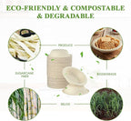 Vplus 500 Pack 12 OZ Paper Bowls Bulk, Disposable Compostable, Eco-friendly Bagasse, Heavy-duty Bowls Perfect for Milk Cereals, Snacks, Salads Nature