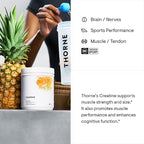 THORNE Creatine - Micronized Creatine Monohydrate Powder - Support for Muscles & Cognitive Function* - for Women & Men - Pineapple Orange - NSF Certified for Sport - 5 g per Serving - 60 Servings