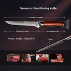 YARENH Boning Fillet Knife 6 Inch, Professional Kitchen Chef Knife, 73 Layers Damascus High Carbon Steel, Full Tang Sandalwood Handle, FYW Series