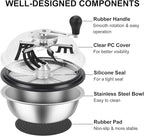 MELONFARM 19 in Bud Leaf Bowl Trimmer, Bud Bowl Trimmer with Switchable Stainless Steel Blades & Clear Visibility Dome, Hand Twist Spin Cutting Bud Trimmer for Buds, Flowers, Hydroponics Plants