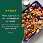 Great Jones Holy Sheet Pan (Mustard) | Nonstick, Half-Sheet Pan | Aluminized Steel, 18.5" x 13.5" | For Baking, Roasting, & Broiling | Premium Bakeware with Even Heat Distribution | Dishwasher-Safe