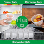 Deli Food Containers with Lids 16 oz-50 Pack Meal Prep Containers Food Storage Containers with Lids Stackable, Leakproof, BPA Free, Microwave Dishwasher Freezer Safe for Takeout Meal