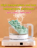 Cute 3D Cat Silicone Ice Cube Tray Mold Cartoon Animal Ice Box BPA-Free (Green)