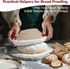 Banneton Bread Proofing Basket Set, Round & Oval Sourdough Proofing Baskets with Liners, Covers & Silicone Bread Mats, Sourdough banneton basket for Sourdough Baking Supplies