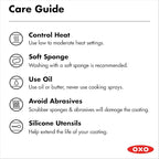 OXO Agility 10" Nonstick Frying Pan Skillet, Ceramic PFAS-Free Nontoxic Cookware, Induction Suitable, Compatible on All Cooktops, Dishwasher & Oven Safe, Stainless Steel Handle, Black