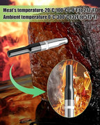 Meat Thermometer with Dual Probes, Thermometer Ultra-Thin Probe for Monitoring of BBQ Grill Oven, Food Temperature Tracking