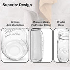 Ball Regular Mouth Mason Jars 8 oz. (12 Pack) - Half Pint Size Jars with Airtight Lids and Bands for Canning, Fermenting, Pickling, Meal Prep or DIY Decors