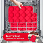 Redfly 2 Pack Silicone Muffin Pan & Cupcake Pans for Baking - 12 Cup Regular Size BPA Free Egg Bites Molds
