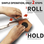 Zohro Rolling Knife Sharpener Kit – 5 Angles (12°/15°/17°/19°/22°) – Beech Wood Base, 304 Stainless Steel, Diamond Disc (400/2000), N52 Magnet – Manual Japanese Blade Sharpener