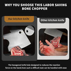 Kitory Meat Cleaver 6“, Heavy Duty Bone Chopper Cleaver Knife, Professional Butcher’s Axes Shape Forged Blade, Bone Breaker, Rosewood Wood Handle - 2025 Gifts