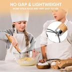 Maxjoy Danish Dough Whisk for Sourdough Bread Baking - Stainless Steel Hook with Wooden Handle