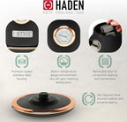 Haden Dorset 1.7 Liter Stainless Steel Electric Kettle, Hot Water Kettle with 360-Degree Base and Auto Shutoff, Black & Copper