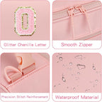 Initial Insulated Lunch Bag for Girls Kids, Back to School Gift, Reusable Leak-proof Lunch Box with Adjustable Strap for School Daycare Travel Picnic (Pink,O)