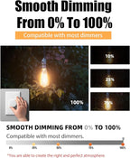Lumiverse 90 Pack E26 led Bulb 60 watt dimmable Vintage LED Edison Bulbs 5.5W, 60W Equivalent, 2700K Soft White, Antique Style ST19/ST58 LED Light Filament Bulbs, CRI 90+, E26 Base