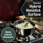 HexClad Hybrid Nonstick 7-Piece Cookware Set, 2Qt Pot with Lid, 8Qt Pot with Lid, and Tabletop Salt and Pepper Grinder Set, Stay-Cool Handles, Dishwasher and Oven-Safe, Induction Ready