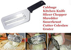 YukaBa Cabbage Kitchen Knife Slicer Chopper Shredder Sauerkraut Cutter Coleslaw Grater (Black)
