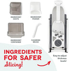 DASH Safe Slice® Mandoline Slicer, Julienne + Dicer for Vegetables, Meal Prep & More with 30+ Presets & Thickness Adjuster - Grey