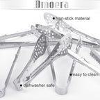 24 Pack Premium Small Serving Tongs,Dmoera Mini Stainless Steel Appetizer Tongs, 5 Inch(12.7cm)