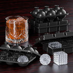 Bangp Large Ice Cube Tray for Whiskey,Perfect Etched Big Ice Cubes, Silicone Ice Cube Mold for Cocktails,Whiskey (Etched Square)