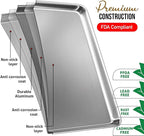 JoyTable Aluminum Baking Sheet Set, 3 Pack Sheet Pan, Commercial Quality Cookie Sheets for Baking or Roasting Non-Stick, Warp Resistant Aluminum Baking Pan