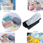 8Pcs Extra Large Ice Block Mold, Silicone Ice Block Molds for Ice Bath Tub, Big Ice Cube Molds for Ice Bath, Blue Ice Maker for Cold Plunge or Coolers, Ice Tray Accessories for Ice Bath Chiller
