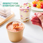 FOCUSLINE 360 Count 6.2 Inch Clear Plastic Spoons Heavy Duty, Solid and Durable Premium Disposable Spoons Bulk, Suitable for Catering, Parties, Events and Everyday Use