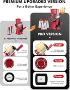 GDL Rotary Cheese Grater Hand Crank - Upgraded Cheese Shredder with 4 Interchangeable Blades, Rotary Grater with Non-slip Suction Base, Easy to Clean Kitchen Grater Slicer Grinder for Vegetable Nuts