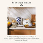 MACKENZIE-CHILDS 2-Slice Toaster, Decorative Toaster for Kitchen, Gray-and-White Sterling Check