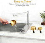 Measuring Cups and Spoons Set, R Gold Plated Stainless Steel 10 Piece for Cooking and Baking (5 Cups + 5 Spoons Gold)