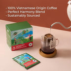 Conihat Drip Coffee Bags - Vietnamese Premium Arabica & Robusta Blend, Medium Roast, Chocolate & Fruity Notes, Smooth & Balanced, Perfect for Office, Traveling & Camping, Single Serve Pour Over Filter Bags, Single Origin, 7 Servings