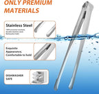 Serving Tongs Kitchen Tongs,Buffet Tongs, Stainless Steel Food Tong Serving Tong,small tongs 8 Pack (12 Inch)