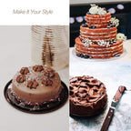 4 PCS Cake Decorating Icing Spatula set with 4, 6, 8 & 10 Inch Stainless Steel Blade, Wood Handle Frosting Spatulas and Cake Stripping Tool