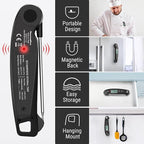 ThermoPro TP605 Instant Read Meat Thermometer Digital for Cooking, Waterproof Food Thermometer with Backlight & Calibration, Digital Probe Cooking Thermometer for Kitchen, Outdoor Grilling and BBQ