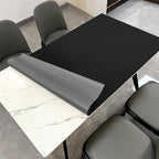 Leather Table Cover,1.8mm Thick,36x60 Inch Table Protector,Table Protector for Dining Room Table,Dining Table Cover,Table Cover Protector,Protector para Mesa De Comedor(Black+Gray,36x60)