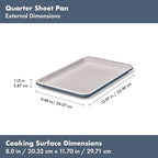 OXO Good Grips Non-Stick Pro Ceramic Coated Metal Bakeware 3-Piece Sheet Pan Set – Storm Blue