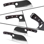SHANGDAO Meat Cleaver Knife 7.8", Butcher Knife for Meat Cutting, High-carbon steel Chopper Knife, Vegetable Cleavers, Forged Blade & Wood Handle, Camping Thanksgiving Christmas Gifts