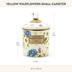 MACKENZIE-CHILDS Wildflowers Enamel Canister, Floral Kitchen Storage Container with Lid, Small