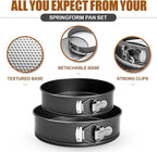 6PCS Springform Pan Round Non Stick Cheesecake Pan Durable Cake Baking Pans with Removable Bottom Cake Molds for Baking