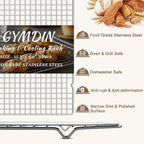 Cooling Racks for Cooking and Baking - 3PCS 16" x 10" Premium Stainless Steel Wire Cookie Cooling Rack for Baking, Roasting, and More - Oven & Dishwasher Safe - Fits Jelly Roll Pan
