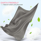 Silk Body Pillow Cover with Zipper, Mulberry Silk Pillow Cases Body Size Ultra Smooth and Soft Breathable Cooling Silk Satin Body Pillowcase for Hair and Skin (20x54 Inches, 1 Pack)