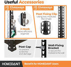 HOMEDANT 28" W x 12.3" D x 59.5" H 5-Tier Boltless Metal Shelving Unit Adjustable Garage Storage Utility Rack Heavy Duty Shelves Organization Shelf Warehouse Kitchen Living Room Pantry 10Pack