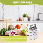 6 Pcs Mini Cheese Grater Professional Small Box Grater Stainless Steel Handheld Slicer with 4 Sides Food Shredder Safe Zester for Kitchen Cheese Garlic Ginger Vegetable Potatoes