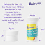 Bakerpan Yellow Oil-Based Natural Food Coloring Powder for Baking - 30 g - Plant-Based, Dye-Free Coloring for Buttercream Frosting, Chocolate, Candy Color, Icing, Cakes