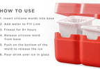 ZOKU Set of 2 Silicone Ice Molds, Luxe, Large Wavy & Faceted Cube Forms for Craft Cocktails, Keeps Drinks Colder Longer with Less Dilution, Easy-Release, BPA-Free