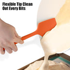 3-Piece Silicone Spatula Scrapers: Doosu 600°F Heat Resistant Food Grade Kitchen BPA Free Rubber Baking Cooking Tool Nonstick Utensil Set for Mixing, Scraping, Folding, Stirring, Serving (Multi-5)