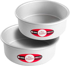 Fat Daddio's PRD-83SET Anodized Aluminum Round Cake Pans, 2 Piece Set, 8 x 3 Inch